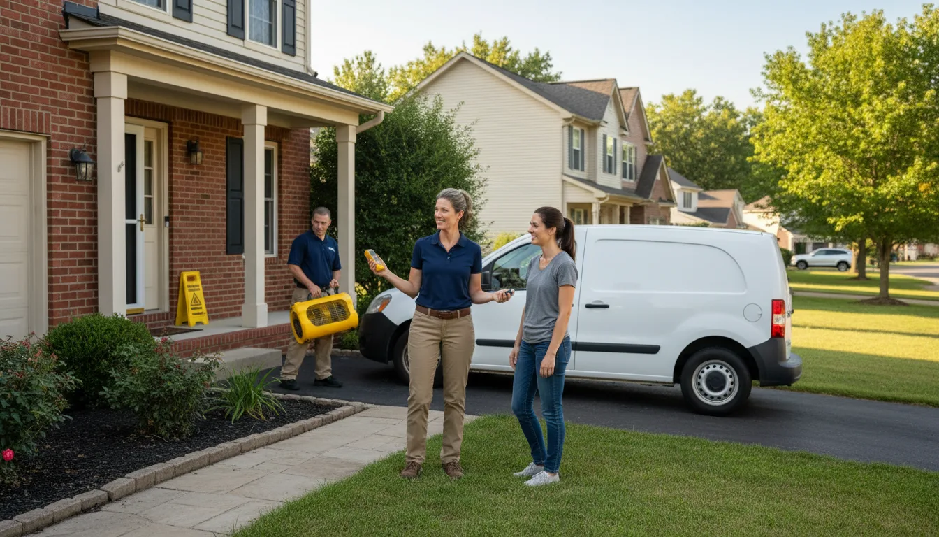Residential water damage restoration in Brookside, DE